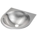 évier demi rond en inox pour salle de bain